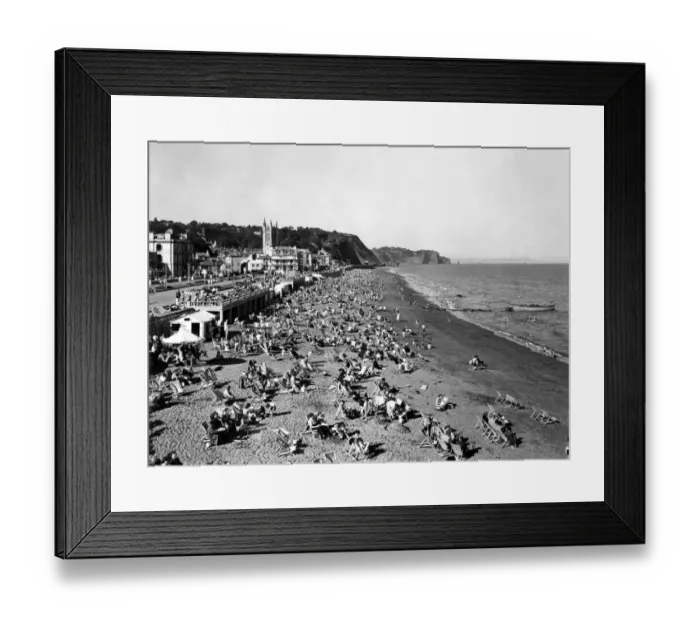 Framed Print : Teignmouth Beach, Devon, August 1950