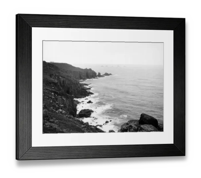Framed Print : Lands End and Longships Lighthouse, Cornwall, c. 1928