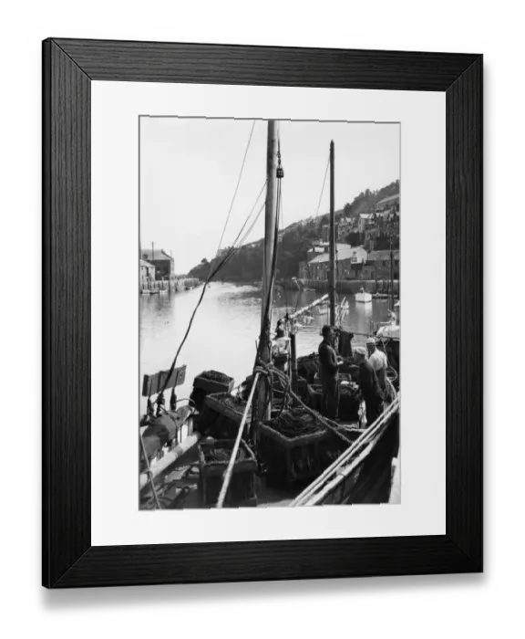 Framed Print : Looe Quay, Cornwall, August 1936