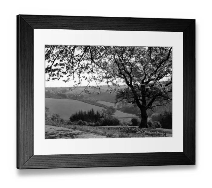 Framed Print : Lostwithiel Valley from Restormel Castle, Cornwall, May 1949