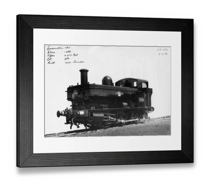 Framed Print : BR Pannier Tank No. 1368, 1959