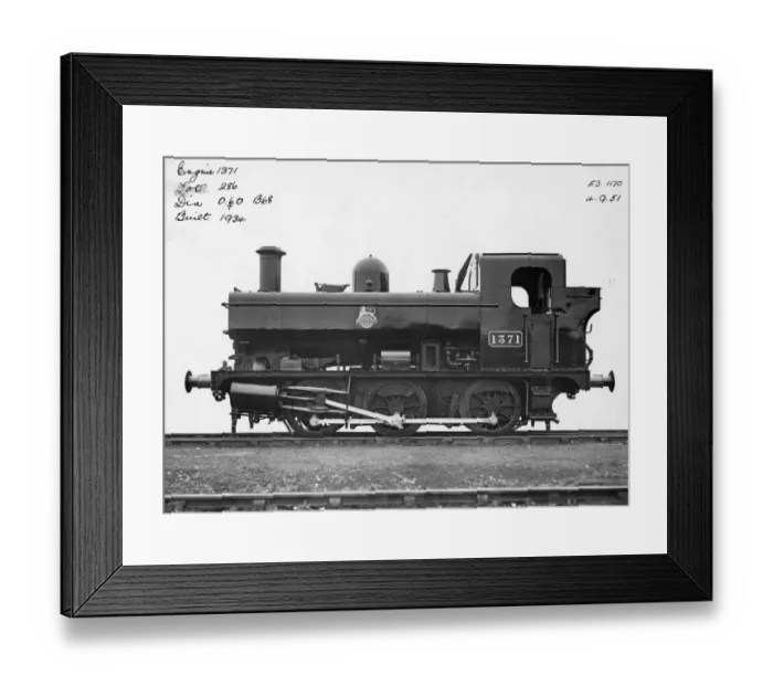Framed Print : BR Pannier Tank No. 1371, 1951 Framed Print : BR Pannier Tank No. 1371, 1951