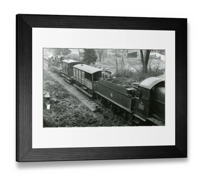 Framed Print : Loco No. 4358 and Track Maintenance at Weston-Sub-Edge Framed Print : Loco No. 4358 and Track Maintenance at Weston-Sub-Edge