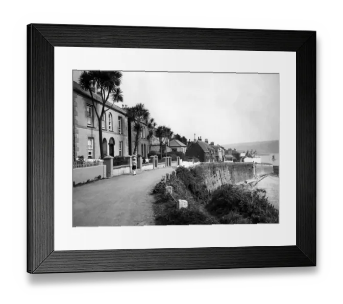 Framed Print : Along the Quay at St Mawes, Cornwall, September 1930