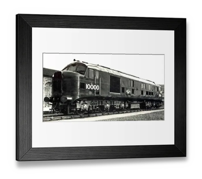 Framed Print : LMS locomotive No. 10000 in British Rail livery in about 1950