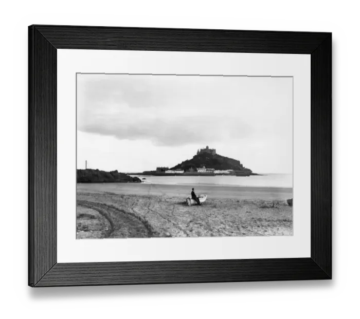 Framed Print : St Michaels Mount from Marazion Beach