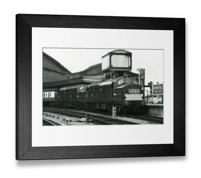 Framed Print : Class 37 Diesel Locomotive No. D6882 at Bristol Temple Meads, 1960s
