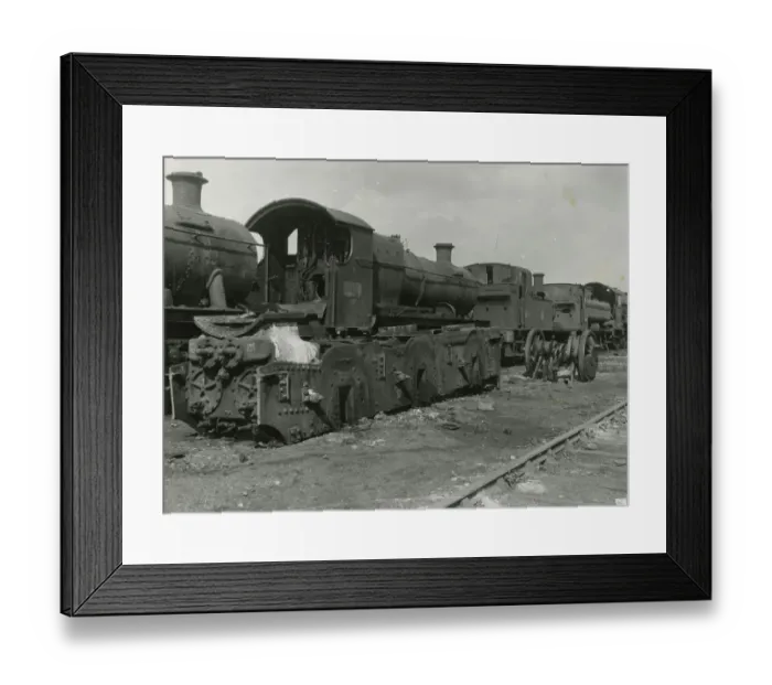 Framed Print : Steam locomotives waiting to be scrapped lined up in the Concentration Yard at Swindon Works in 1952 Framed Print : Steam locomotives waiting to be scrapped lined up in the Concentration Yard at Swindon Works in 1952