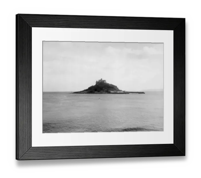 Framed Print : St Michaels Mount at High Tide, August 1928 Framed Print : St Michaels Mount at High Tide, August 1928