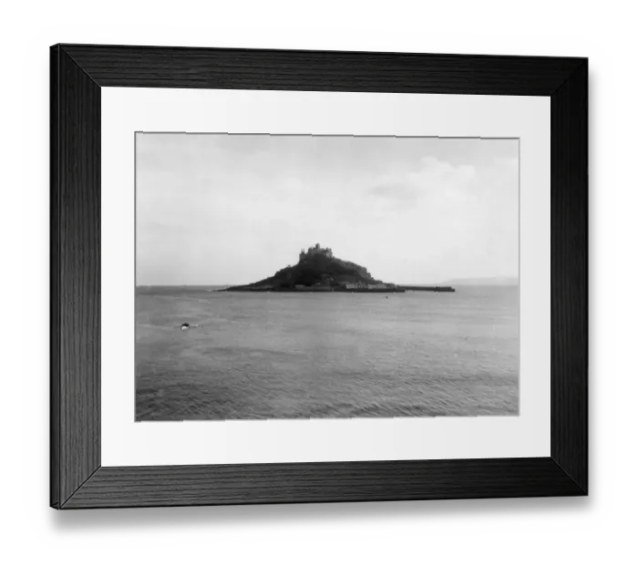 Framed Print : St Michaels Mount at High Tide, August 1928 Framed Print : St Michaels Mount at High Tide, August 1928