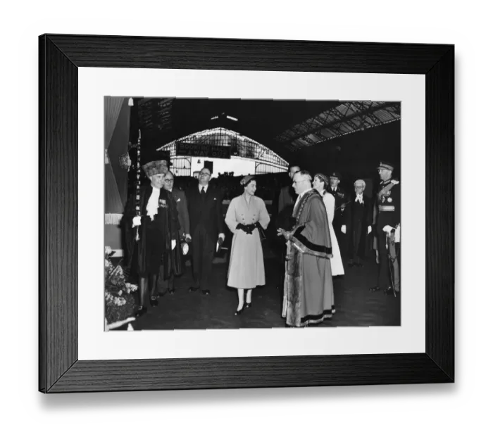 Framed Print : Royal Visit from H. M. The Queen to Bristol Temple Meads, 17th April 1956 Framed Print : Royal Visit from H. M. The Queen to Bristol Temple Meads, 17th April 1956