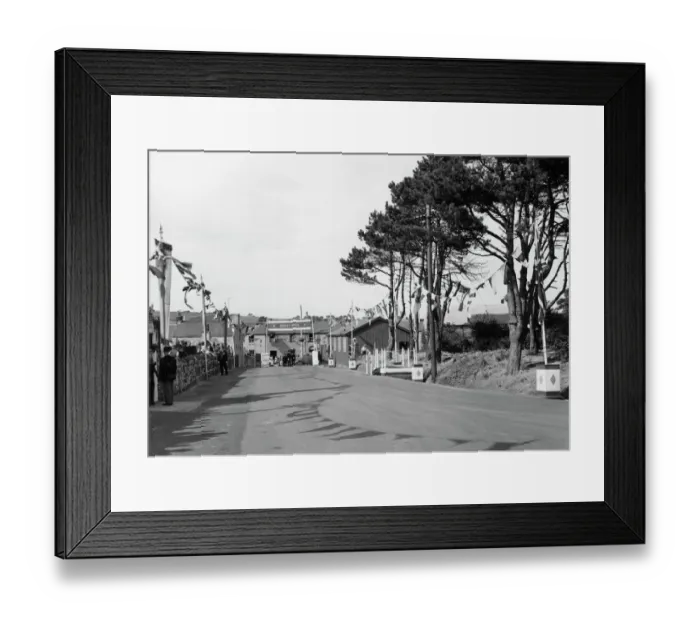 Framed Print : Decorations for the Royal Tour of Wales, 1955