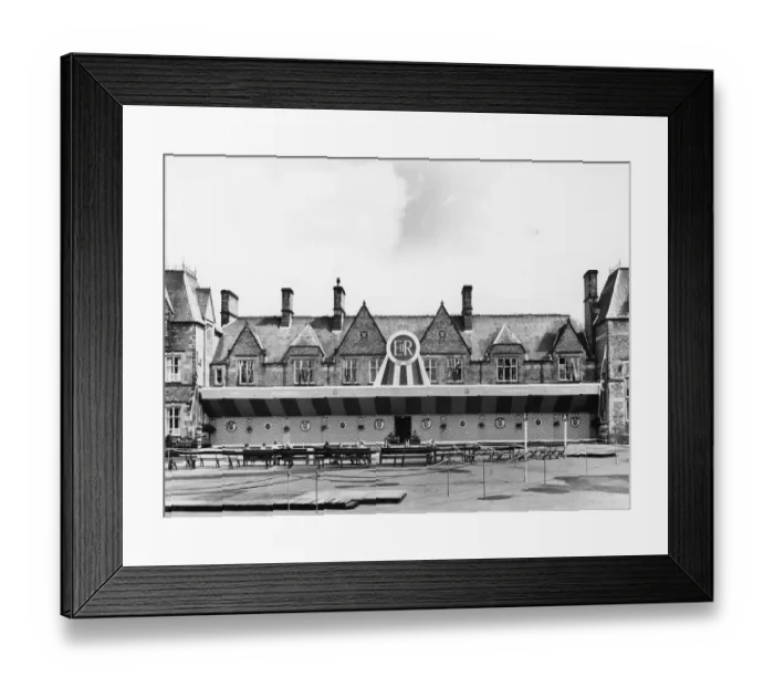 Framed Print : Welshpool Station Decorations for Duke of Edinburghs Visit, 24th July 1958