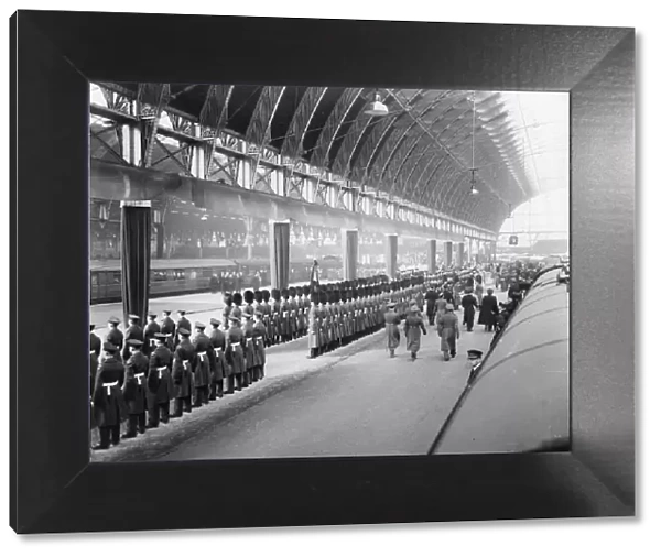 Awaiting Arrival of Funeral Train of King George VI, Paddington, 15th February 1952