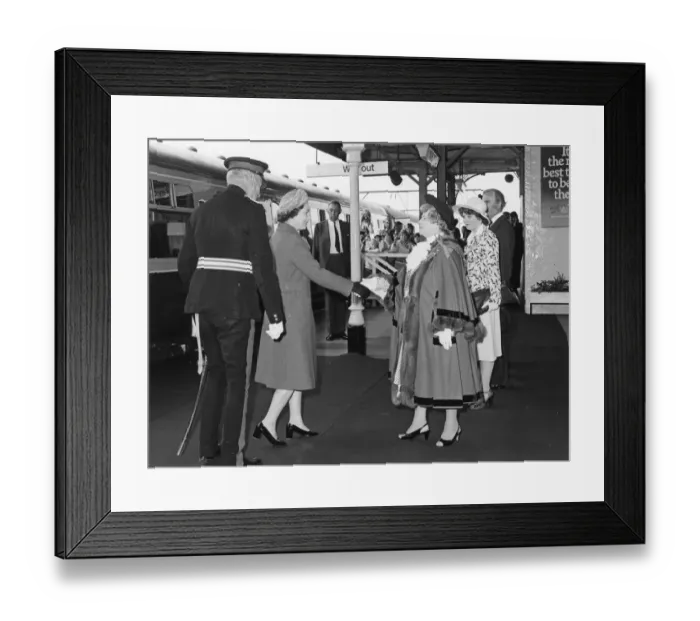 Framed Print : The Queen at Chelmsford Station, 15th June 1978 Framed Print : The Queen at Chelmsford Station, 15th June 1978