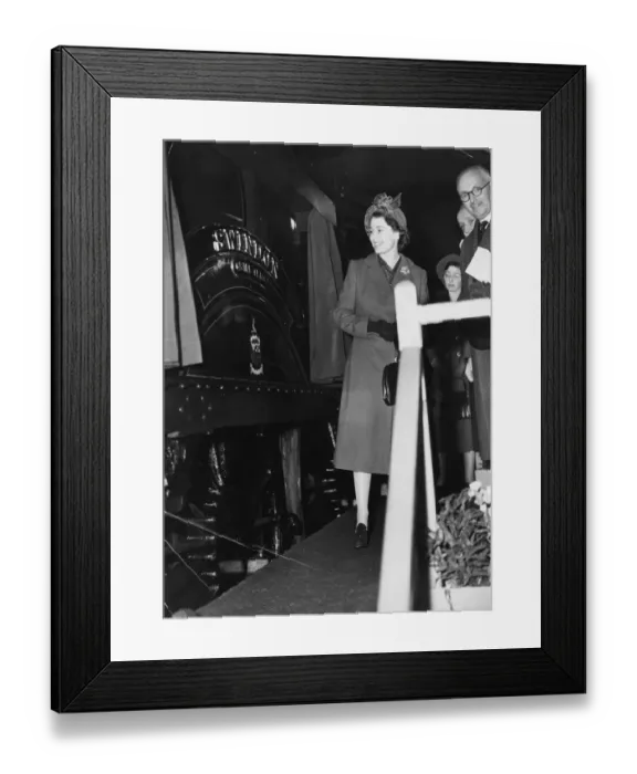 Framed Print : Princess Elizabeth at Swindon Works - Naming of Loco Swindon, 15th November 1950