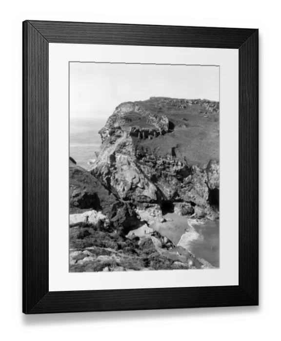 Framed Print : Tintagel Castle Beach, August 1927