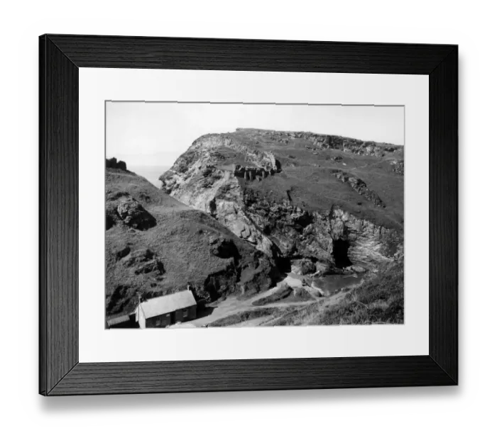 Framed Print : Tintagel Castle Beach, August 1927 Framed Print : Tintagel Castle Beach, August 1927