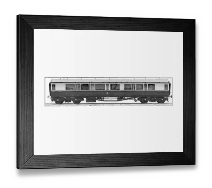 Framed Print : No. 6059 Corridor Composite Carriage, 1937 Framed Print : No. 6059 Corridor Composite Carriage, 1937