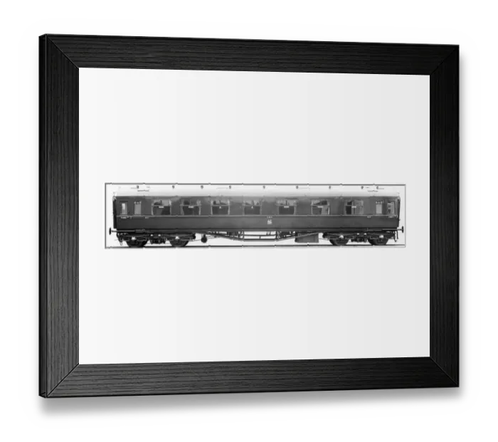 Framed Print : No. 6111 Corridor Composite Carriage, 1937 Framed Print : No. 6111 Corridor Composite Carriage, 1937