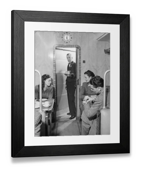 Framed Print : Third Class Saloon, Restaurant Car, 1946 Framed Print : Third Class Saloon, Restaurant Car, 1946