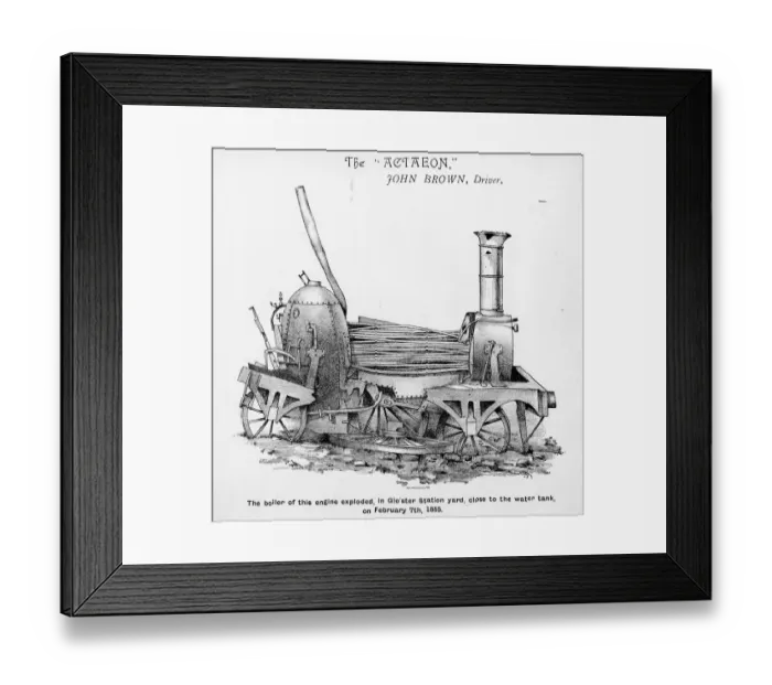 Framed Print : Actaeon, after boiler explosion, 1855 Framed Print : Actaeon, after boiler explosion, 1855