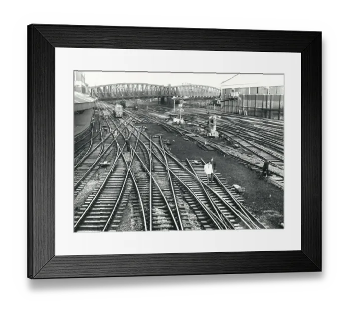 Framed Print : Paddington Track Renewal, 1967
