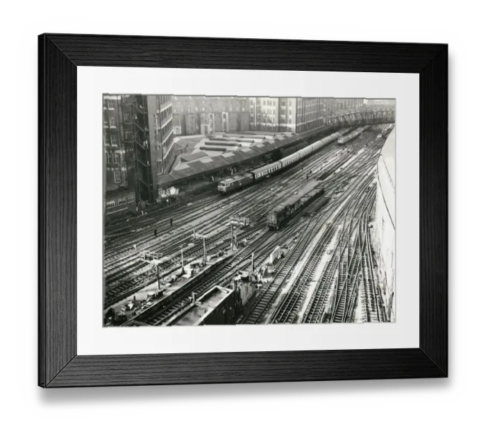 Framed Print : Track Renewal at Paddington Station, 1967
