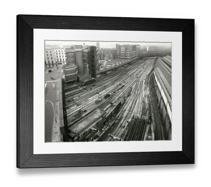 Framed Print : Track Renewal at Paddington Station, 1967