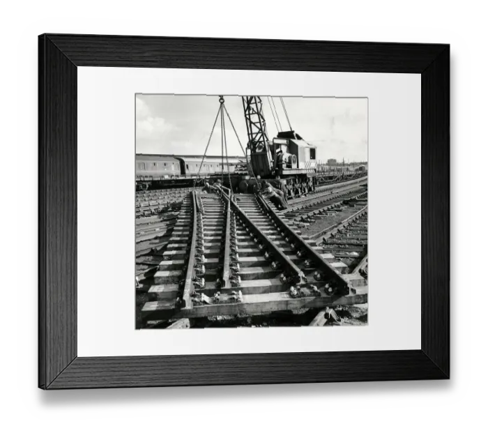 Framed Print : Track Renewal at Paddington Station, 1967
