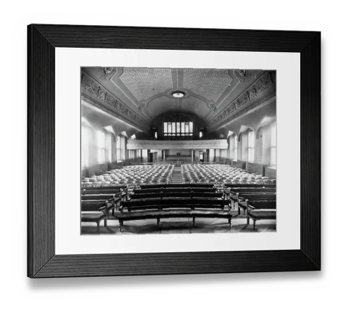 Framed Print : GWR Mechanics Institute Large Hall, August 1916 Framed Print : GWR Mechanics Institute Large Hall, August 1916