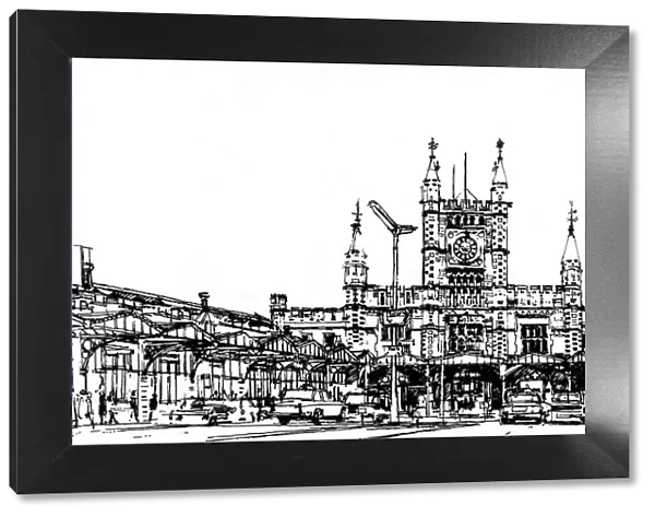 Bristol Temple Meads Sketch by Ken Howard