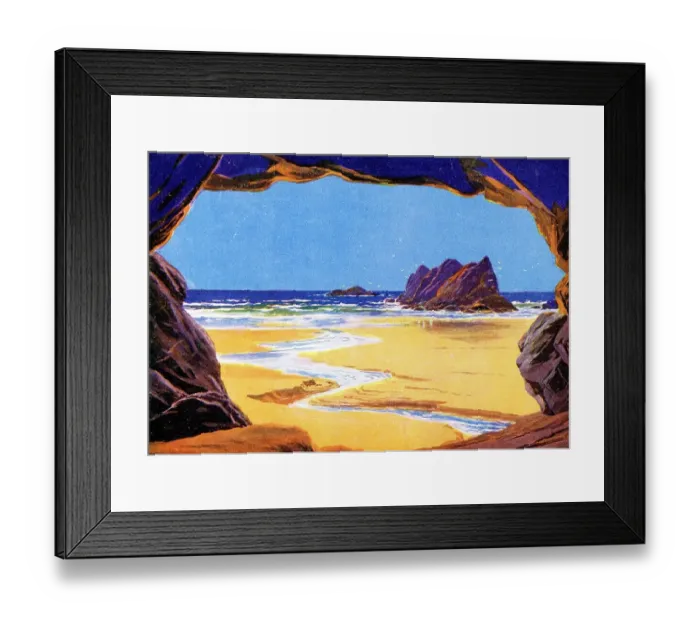 Framed Print : The Golden Sands of Wales, 1924