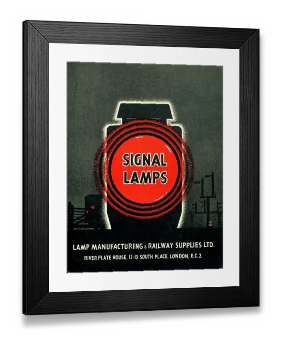 Framed Print : Signal Lamps Catalogue