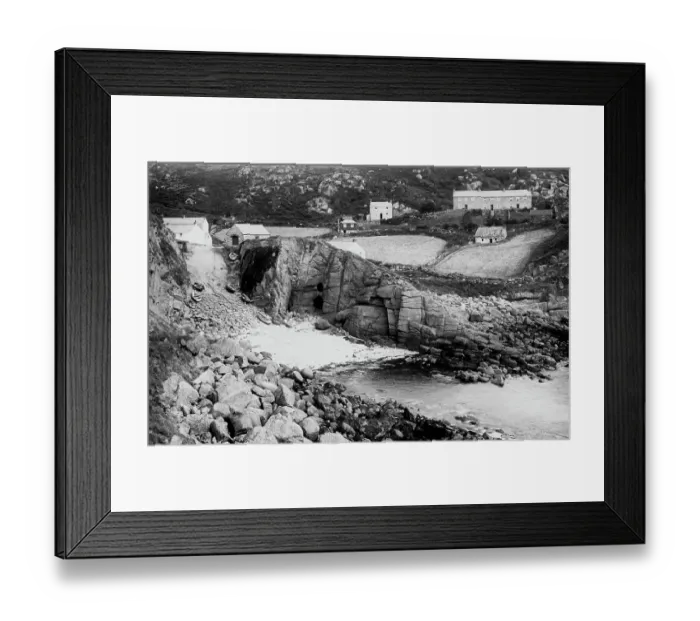 Framed Print : Porthgwarra Beach and Village, Cornwall