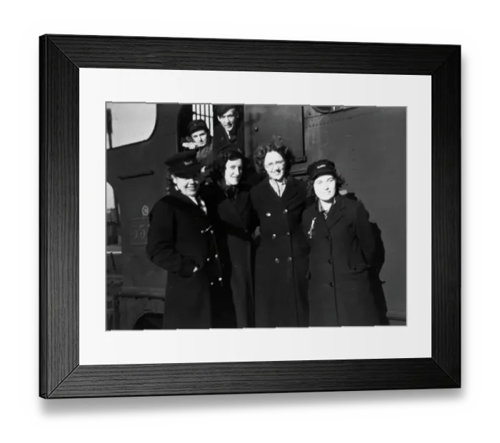 Framed Print : Staff at Gloucester Station 1944