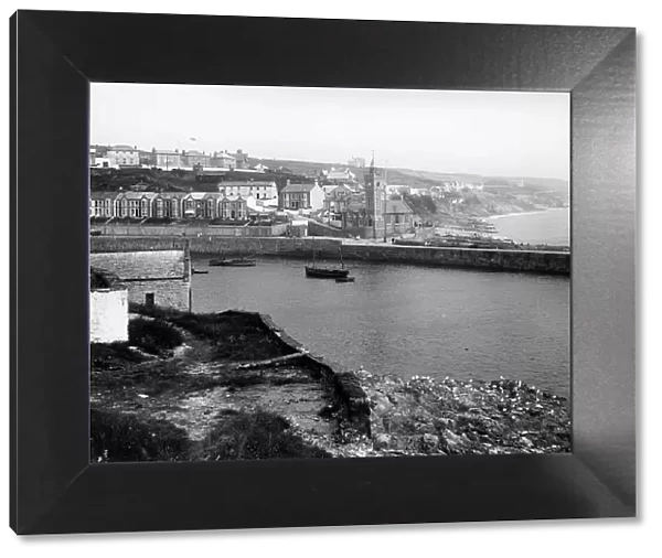 Porthleven Harbour and Town, Cornwall, 1923