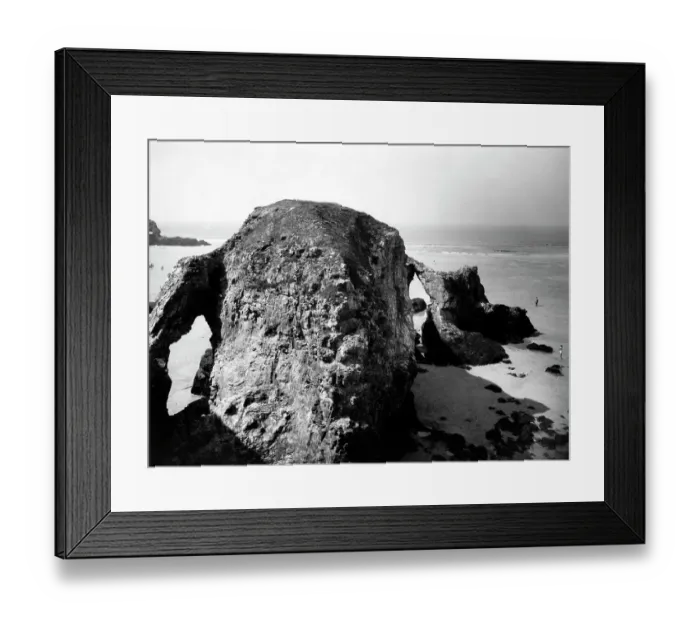Framed Print : Perranporth Rocks, Cornwall, 1928