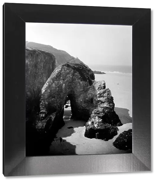 Perranporth Rocks, Cornwall, 1928