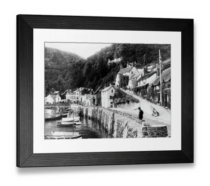 Framed Print : Lynmouth Harbour, Devon, 1924 Framed Print : Lynmouth Harbour, Devon, 1924