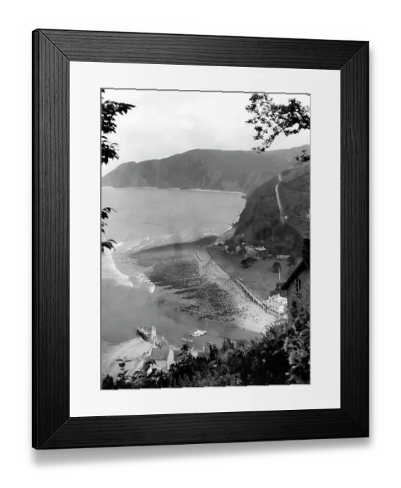 Framed Print : Lynmouth from Lynton, Devon, 1929
