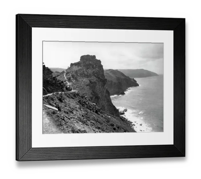 Framed Print : Castle Rock at Lynton, Devon, 1929