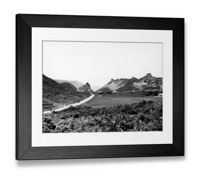 Framed Print : Valley of Rocks near Lynton in Devon, 1929 Framed Print : Valley of Rocks near Lynton in Devon, 1929