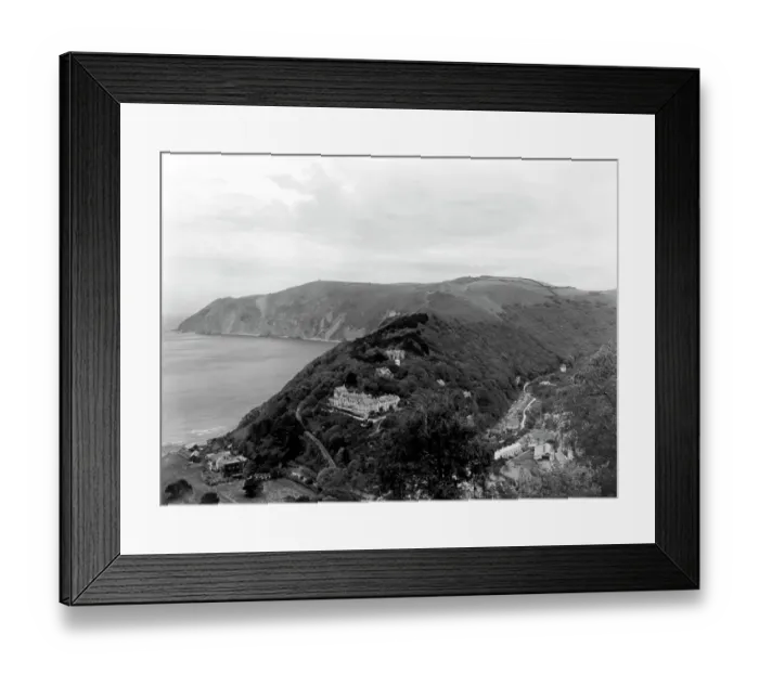 Framed Print : Lynmouth and North Foreland, Devon, 1934