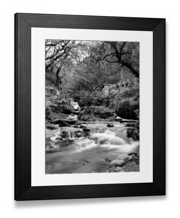 Framed Print : Cherry Bridge, Lyn Valley, 1934