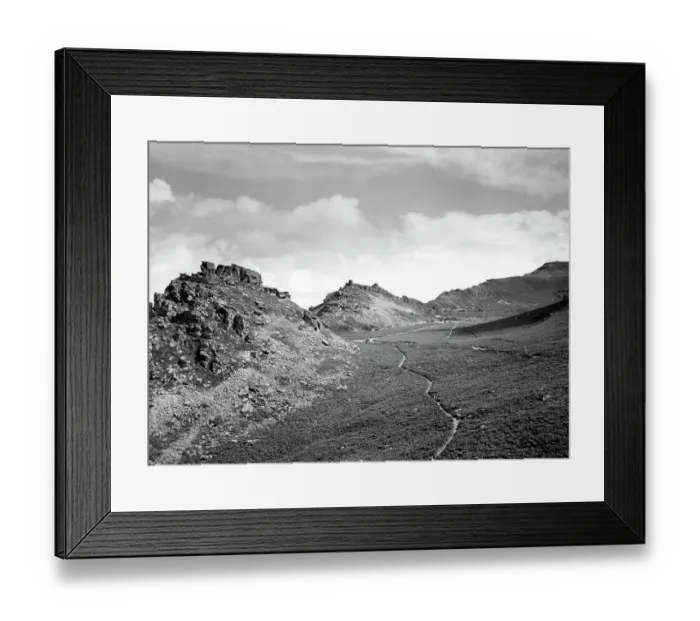 Framed Print : Valley of Rocks near Lynmouth, 1950