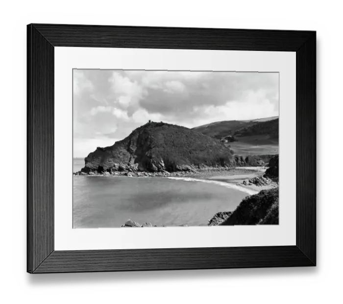 Framed Print : Lee Bay near Lynton, Devon, 1950