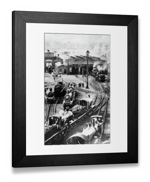Framed Print : Exeter Running Shed, 1906