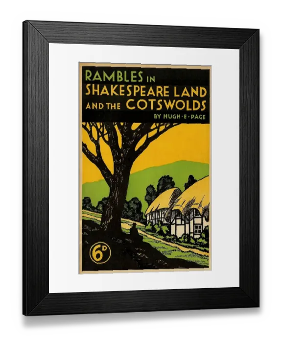 Framed Print : GWR Publicity Guide - Rambles in Shakespeare Land and the Cotswolds Framed Print : GWR Publicity Guide - Rambles in Shakespeare Land and the Cotswolds
