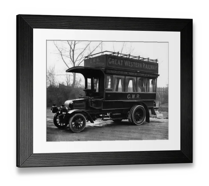 Framed Print : GWR Double Decker Omnibus, 1904 Framed Print : GWR Double Decker Omnibus, 1904